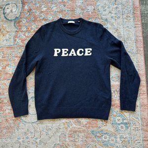 Sandro Crew Neck "PEACE" Sweater